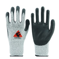 Gants en nitrile noir NBR avec écran tactile en tricot nylon-spandex
