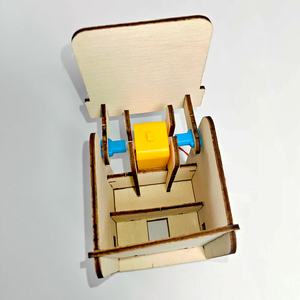 Kit d'expérimentation scientifique : Poubelle en bois faite à la main avec circuit éducatif et contrôle manuel – Matériel pédagogique pour enfants - Product Image 4
