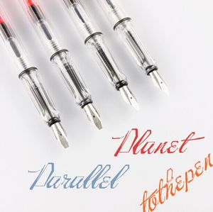 Calligraphie anglaise arabe de l'artiste Goth Art Font <span class=keywords><strong>Stylo</strong></span> plume en plastique <span class=keywords><strong>Stylo</strong></span> oblique de taille différente <span class=keywords><strong>Stylo</strong></span> parallèle à bec de canard - Product Image 2