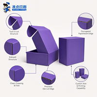 Boîte pliante en carton ondulé sur mesure de luxe haut de gamme, violette, durable, pour l'emballage de marque, impression de logo, OEM, ODM