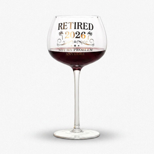 Copa de <span class=keywords><strong>Vino</strong></span> Tinto de Cristal Transparente con Tallo Largo, Divertida y Original, Personalizada con Impresión, para Regalo de Cumpleaños o Jubilación - Product Image 1