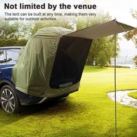 Tente arrière de voiture imperméable en tissu Oxford, simple couche, une chambre, abri de camping quatre saisons, auvent de voyage