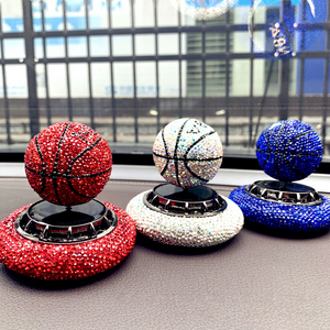 <b>Car</b> Perfume Basketball Solar Diamond Rotating Resin Dashboard Aromatherapy <b>Decor</b> Ocean Fragrance Blue White Red Gold - Product Image 3