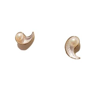 Accessoires pour boucles d'oreilles en argent S925 avec plateau vide, design goutte d'eau, perles de 6-7 mm, 21665 - Product Image 5
