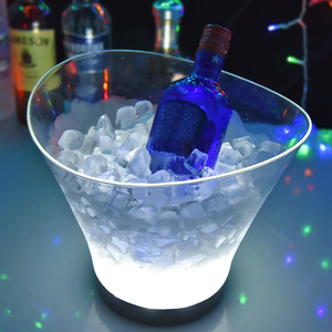 Seau à glace led à <span class=keywords><strong>champagne</strong></span> OEM Logo personnalisé Seau à glace 12 bouteilles de bière Seau à glace surgelé doré - Product Image 4