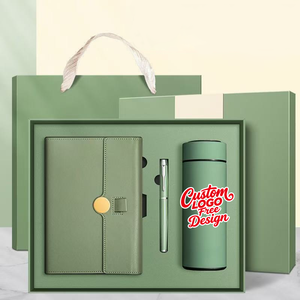 Personalisiertes Werbegeschenk mit Firmenlogo Großhandel Werbeartikel Luxuriöse Business-Geschenke Set Flasche Notizbuch mit Kugelschreiber - Product Image 1