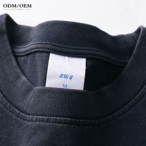 Camiseta AR043 para Hombre, Estilo Vintage, Ropa Urbana, 100% Algodón, Batik, Lavado Ácido, Hip Hop, Impresión Personalizada, Impresión Puff, Cuello Redondo, para Exteriores - Product Image 6