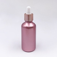 Vente en gros de flacons compte-gouttes en verre à l'épreuve des enfants, sérigraphiés, estampés à chaud, couleurs personnalisables, finition UV mate rose, 1/2 oz, 1 oz, 2 oz, 4 oz