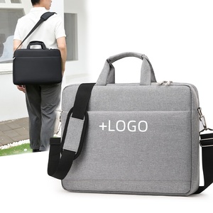 Biểu Tượng Tùy Chỉnh 17-18 Inch Mỏng Xách Tay Nylon Máy Tính Xách Tay Túi Unisex Kinh Doanh Crossbody Với Không Thấm Nước Dây Kéo Bền Oxford Thiết Kế - Product Image 1