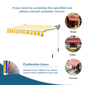 Toldo Retráctil con Tela a Rayas Personalizada, Estructura de Aluminio Resistente, Cubierta Impermeable para Protección Solar - Product Image 6
