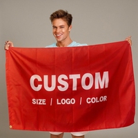 Drapeaux personnalisés grand format en polyester à impression numérique, écologiques, séchage rapide, portables, résistants aux plis, pour le sport (ventrailleurs)