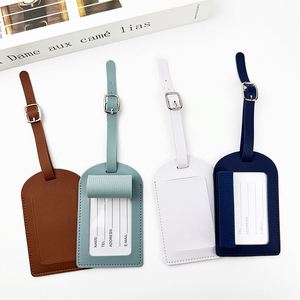 Ensemble de porte-passeport et d'étiquettes de bagages de luxe en cuir PU pour les voyages d'affaires, cadeau - Product Image 3