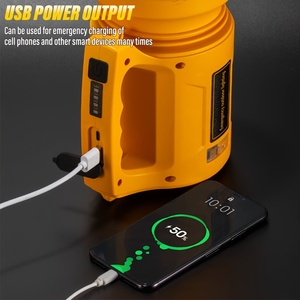 ไฟฉาย LED กำลังสูงแบบชาร์จไฟได้ ไฟฉายอเนกประสงค์พร้อมแบตเตอรี่ 6000mAh แสง RGB พอร์ต USB รุ่น WD-5205-2 มัลติฟังก์ชั่น - Product Image 6