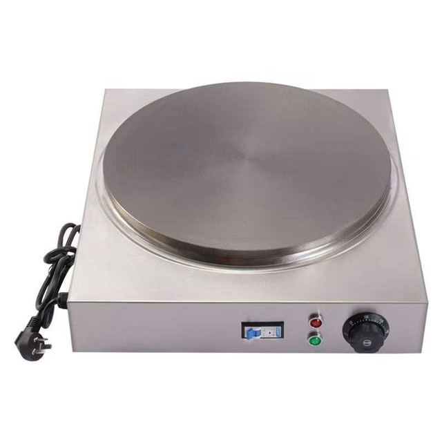 Commercial Industrial Non-Stick Electric Pancake Crepe Maker Stainless Steel Snack Food Equipment Food Processing Machinery