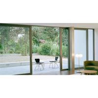 Porte coulissante extérieure robuste en aluminium contemporain avec double vitrage trempé CBMMART, garantie 5 ans pour la maison