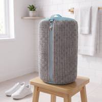 Sac de lavage pour chaussures avec fermeture éclair métallique 220g, sac à linge en maille chenille pour baskets, réutilisable, séchage rapide avec boucle de suspension