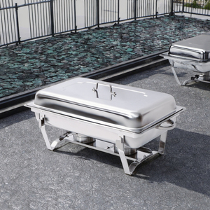 Commercial Hotel Buffet Stove 9L Stainless Steel <strong>Fuel</strong> Hot <strong>Chaffing</strong> Dish Basin Breakfast Kitchen Equipment - Product Image 3