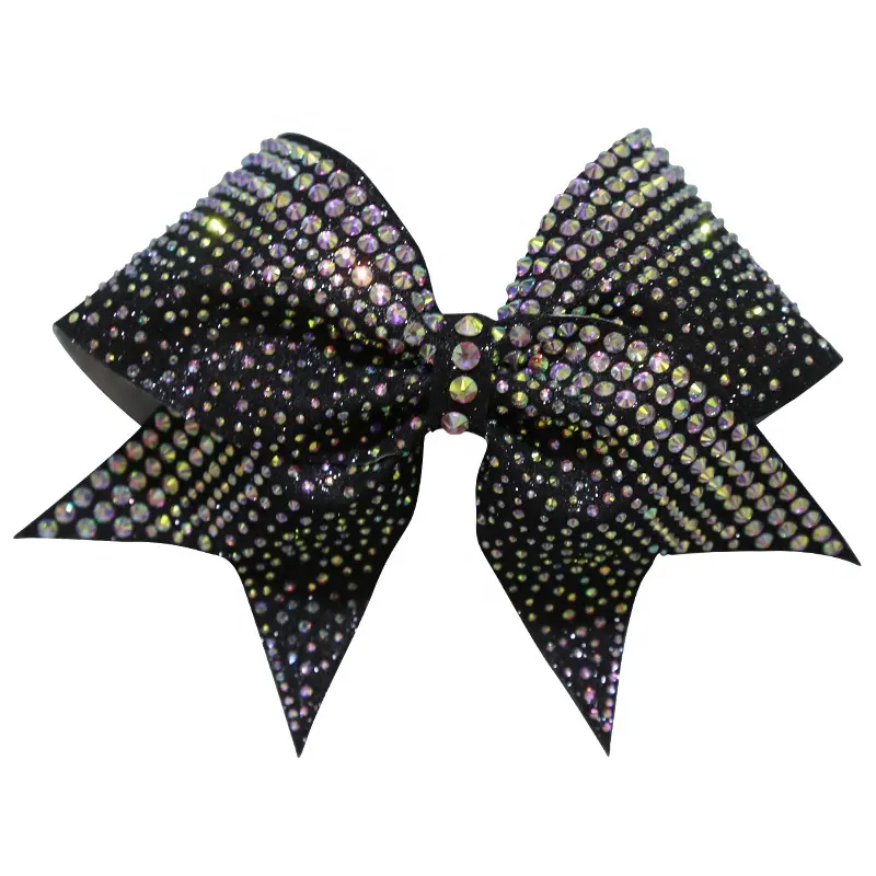 Factory Direct Supply Various Styles Popular Ponytail Headdress Kids Black Christmas Cheer Hair Bows 005 For Party