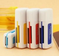 Lector de tarjetas de memoria T-flash/SD/MS/M2 multifuncional 4 en 1 de alta velocidad USB 2,0 con adaptador de cubierta Fabricante Proveedor