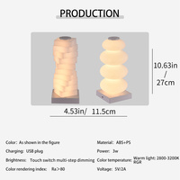 Lampu Meja Sentuh RGB LED USB Multi Warna Lampu Meja Kreatif Bebas Silau Lampu Meja Gaming Pengaturan Suasana Ruangan Hadiah Seni Dekorasi Ruangan