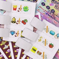 Carte créative Pull Tab Impression numérique Designs gratuits 3 Fenêtre ouverte Win Prize Pull Tab Tickets pour les États-Unis