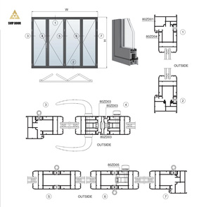 ประตูบานเฟี้ยมแบบยกเลื่อน รุ่น <span class=keywords><strong>Svip</strong></span> Model 02 ทำจากอลูมิเนียมอัลลอยด์และกระจกนิรภัยสองชั้น พร้อมฉนวนกันความร้อน วัสดุสแตนเลส - Product Image 5