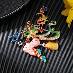Nuevo Broche de <span class=keywords><strong>Calabaza</strong></span> Vintage de Alta Gama para Mujer, Joyería de Corsage de Bruja de Halloween - Product Image 6