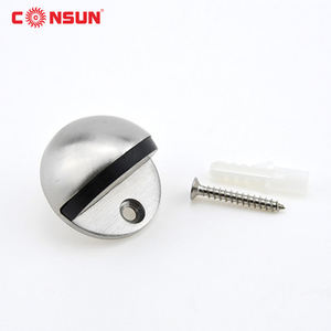 Butée de porte demi-ronde en alliage de zinc de haute qualité, conception sans perçage, base en acier inoxydable - Product Image 5