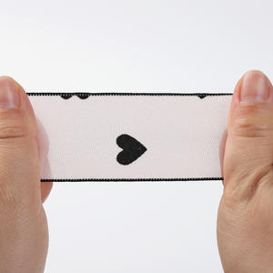 เชือกผูกรองเท้าผ้าไหมแบบแบนกว้าง 3.8 ซม. ลายหัวใจ 1 คู่ สำหรับรองเท้าฝึกซ้อมเต้น สไตล์หวานแบบนักเรียน - Product Image 4