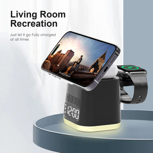 15W <span class=keywords><strong>6</strong></span> en 1 luz nocturna magnética plegable despertador cargador inalámbrico <span class=keywords><strong>3</strong></span> en uno para <span class=keywords><strong>Iphone</strong></span> Samsung IWatch <span class=keywords><strong>Airpods</strong></span> - Product Image 3