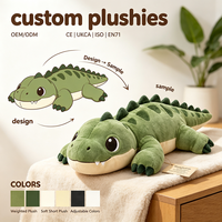 Peluche Dinosaure Allongé Personnalisable, Jouet en Peluche Lesté, Doux et Adorable, Conception OEM Personnalisée, Cadeau pour Enfants