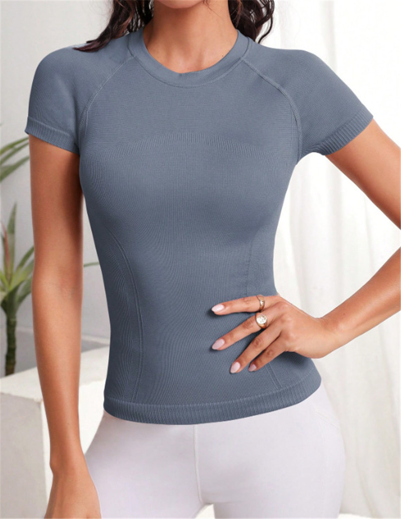 Women's P955 Breathable Compression Lightweight Seamless SKINNY Fit Fitness Running T-Shirt Short Sleeves Yoga Top