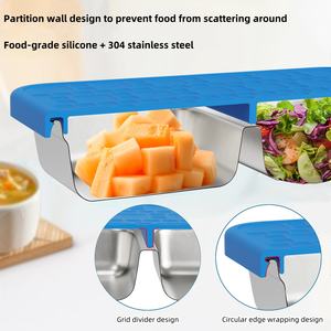 Nouvelle boîte alimentaire en acier inoxydable avec joint en silicone sans BPA, petite boîte bento pour enfants avec couvercle en silicone - Product Image 6