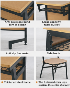 Bureau et chaise durables pour l'école aux Philippines, mobilier scolaire, bureau de classe pour les élèves du primaire/secondaire, ensemble table et chaise - Product Image 4