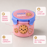 Boîte à collation en plastique personnalisable avec un design amusant, boîte de rangement alimentaire avec couvercle