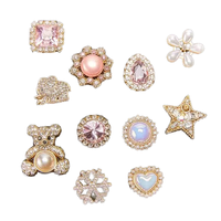 Breloques de chaussures en métal et strass pour femmes, accessoires de décoration de chaussures de luxe en perles, vente en gros, en stock