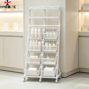 Gôndola de Supermercado Dupla Face com Painel Traseiro de Rede Metálica para Lanches e Doces - Product Image 6