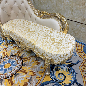 Silla de cuero francés <span class=keywords><strong>chaise</strong></span> <span class=keywords><strong>longue</strong></span> europea de lujo de madera maciza tallada silla perezosa - Product Image 4