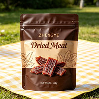 Sachet Doypack refermable de qualité alimentaire en MOPP/PET/PE, thermoscellable, hermétique, à quatre soudures latérales, pour noix, café, viande séchée, avec logo personnalisé
