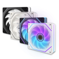 Aidecoolr Ventilateur de refroidissement axial ARGB haute efficacité Ventilateur de refroidissement pour PC de jeu Ventilateur de refroidissement axial à éclairage réglable ultra-silencieux