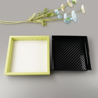 Boîte à pâtisserie transparente personnalisée en PET avec insert, emballage jetable pour boulangerie, dessert, collation, chocolat, impression avec laminage mat