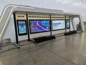 Thông minh đô thị ngoài trời nhôm trạm xe buýt dừng đồ nội thất cho phòng tập thể dục và sử dụng quảng cáo - Product Image 3