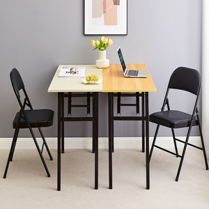 <span class=keywords><strong>Mesa</strong></span> <span class=keywords><strong>de</strong></span> Comedor Plegable Contemporánea GEHENG H-07 con Patas <span class=keywords><strong>de</strong></span> Hierro - <span class=keywords><strong>Mesa</strong></span> <span class=keywords><strong>de</strong></span> <span class=keywords><strong>Estudio</strong></span> Compacta para Apartamentos Pequeños y Uso Doméstico - Product Image 4