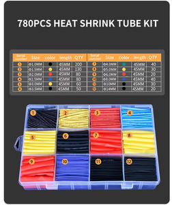 580 قطعة طقم أنابيب حرارية قابلة للانكماش بنسبة 2:1، 6 ألوان و11 حجمًا متنوعًا، أنابيب تغليف للكابلات والأسلاك للمشاريع اليدوية - Product Image 6