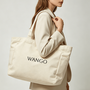 Sacs de courses réutilisables pliables écologiques personnalisés avec logos, sacs fourre-tout en toile de grande capacité pour femmes, pour un usage quotidien - Product Image 2
