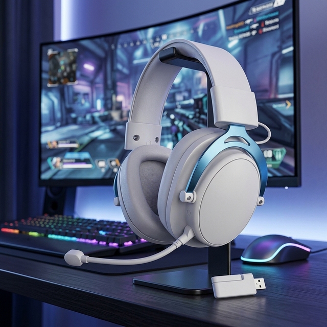 2.4GHz Gaming Headphone Wireless Gaming Headset with Microphone Support Type-C 5.4 USB Ultra-low Latency