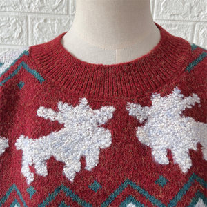 <strong>Women</strong> Sweater <strong>Christmas</strong> Deer Knitted Long Sleeve O-Neck Ladies <strong>Jumper</strong> Fashion Casual Winter Autumn Pullover Clothes <strong>Plus</strong> <strong>Size</strong> - Product Image 4