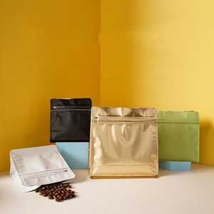 IMEE universel coloré huit joint latéral sac d'emballage de grains de café autoportant soupape d'échappement unidirectionnelle sac de café en feuille d'aluminium - Product Image 1