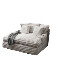 Juego de Sofás Seccionales de Tela con Aspecto de Terciopelo, Madera con Acolchado de Espuma, Función Reclinable en Esquina, para Sala de Estar, Comedor
