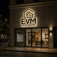 Lettres en acier inoxydable personnalisées rétroéclairées par LED, logo d'entreprise 3D illuminé pour la publicité extérieure des magasins et des bâtiments